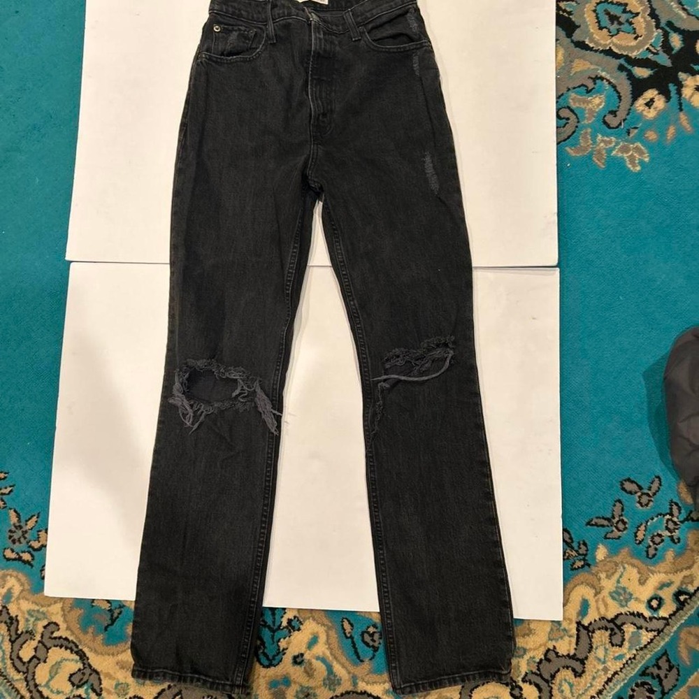 Women's Abercrombie & Fitch Black Jeans 90s Y2K Size 26